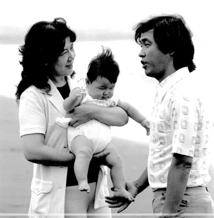 萩本欽一と妻と子供